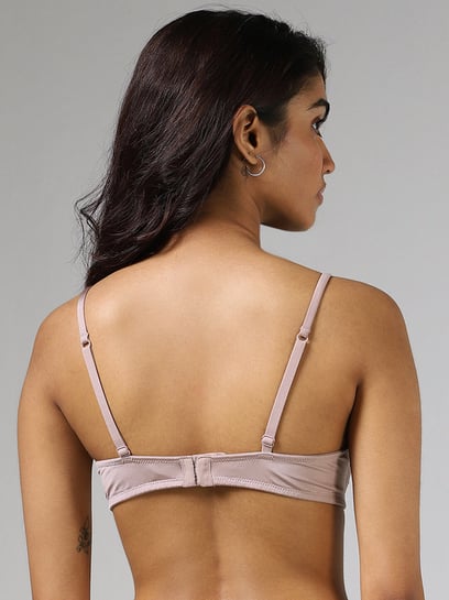 Buy Wunderlove by Westside Taupe Cross-Strapped Lounge Bra on