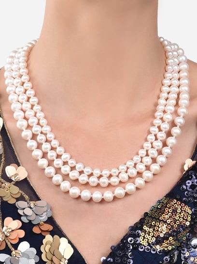 Buy Zaveri Pearls 7Mm-10Mm Pearls Necklace-ZPFK13980 Online At