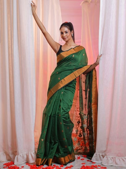 Green & Red Saree Sari Lichi Silk Indian Pakistani Bollywood Wedding Party  Wear | eBay