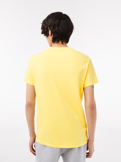Buy Lacoste Yellow Cotton Regular Fit T-Shirt for Mens Buy Lacoste Yellow Cotton Regular Fit T-Shirt for Mens