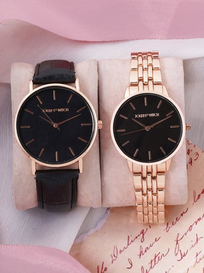 Rose gold couple online watch