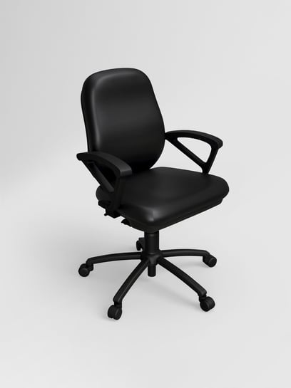 Buy Godrej Interio Virtue Black Mild Steel Leatherette Study Chair