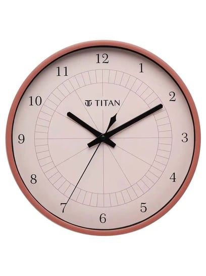 Buy Online Titan Contemporary White Wall Clock with Domed Glass and Silent  Sweep 27 x 27 cm (Small) - ncw0010pa04 | Titan