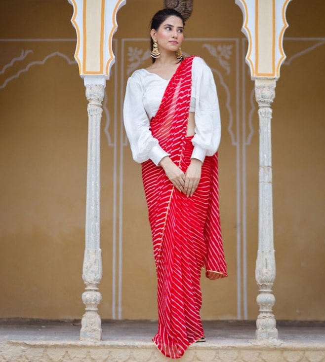 Rose Red Net Heavy Embroidered Party Wear Saree | lupon.gov.ph