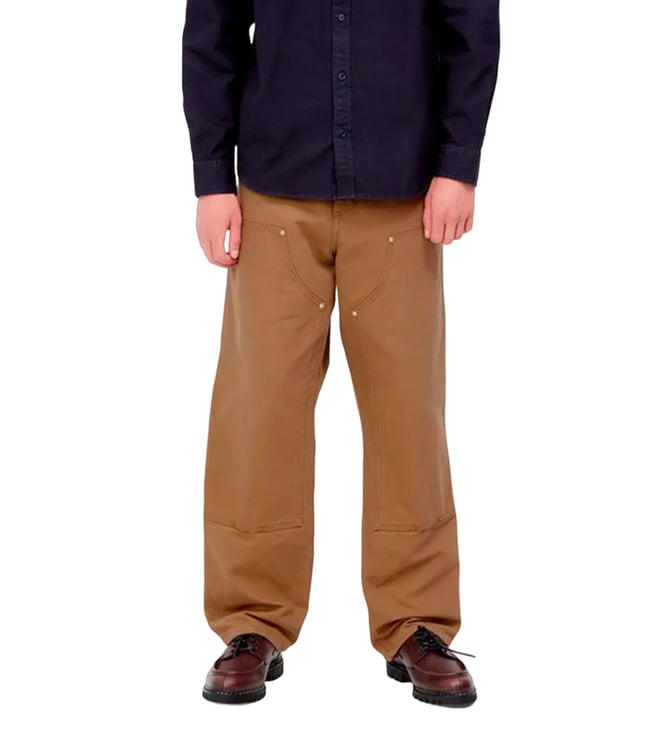 Buy Carhartt WIP Capsul X Brown Double Knee Relaxed Fit Trousers 