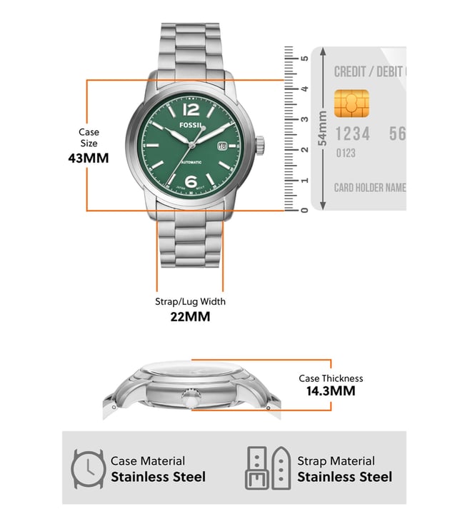 Buy FOSSIL ME3224 Heritage Automatic Watch for Men Online @ Tata CLiQ ...