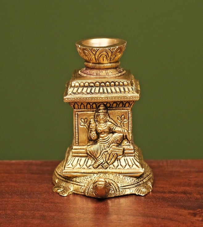 Buy Ekaa Handicrafts Gold Lord Buddha Statue sitting in Meditating Mudra  Online @ Tata CLiQ Luxury