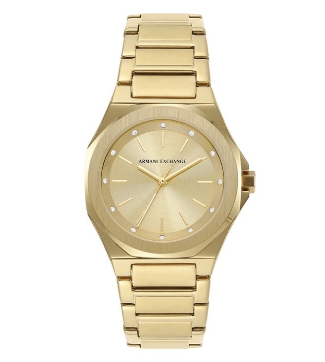 Buy Armani Exchange AX5328 Gold Brooke Watch For Women for Women Online @  Tata CLiQ Luxury