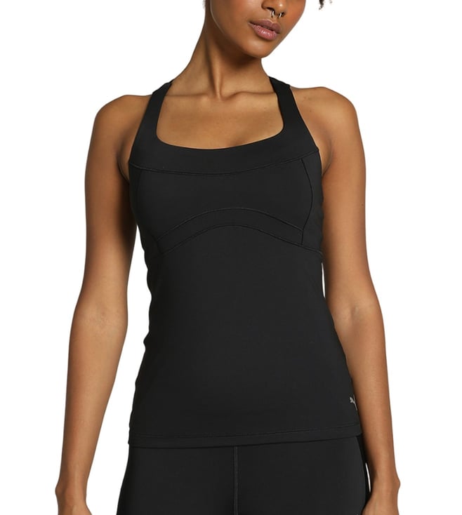 Buy Puma Luxe Sport T7 Knitted Top Womens Black Tank Top Online