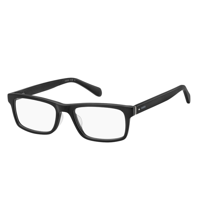 Fossil 1026730035318 Matte Black TEXTURE Rectangular Eyeframes for Men