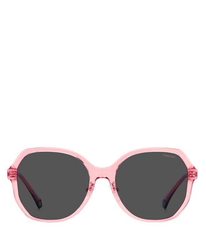 Polaroid 20482335J57M9 Grey COOL Solid Tint Butterfly Sunglasses for Women