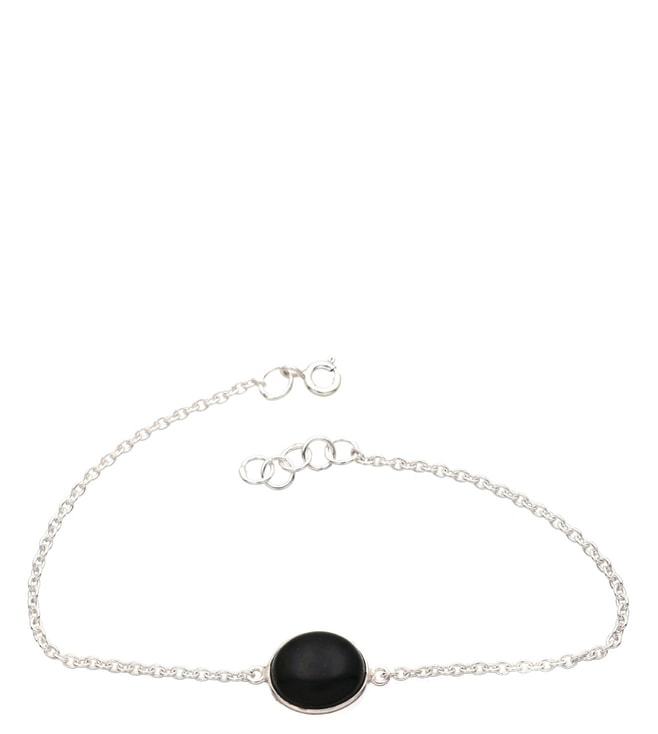 Yin-Yang Balance Bracelet with White Jade and Onyx Gemstone Bracelet | T.  Jazelle