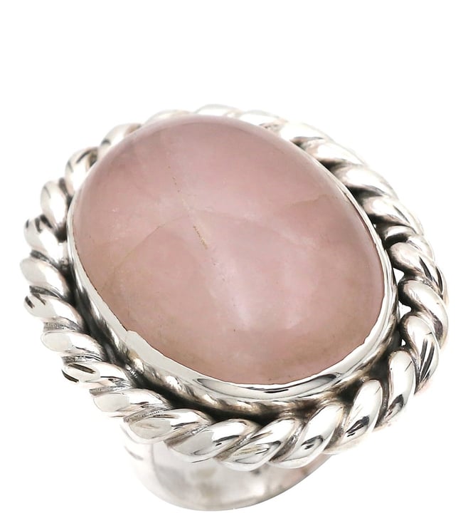 Rose Quartz Ring, Pink Stone, Unique Honeybee Design, Nature Jewellery –  Fifth Heaven Designs