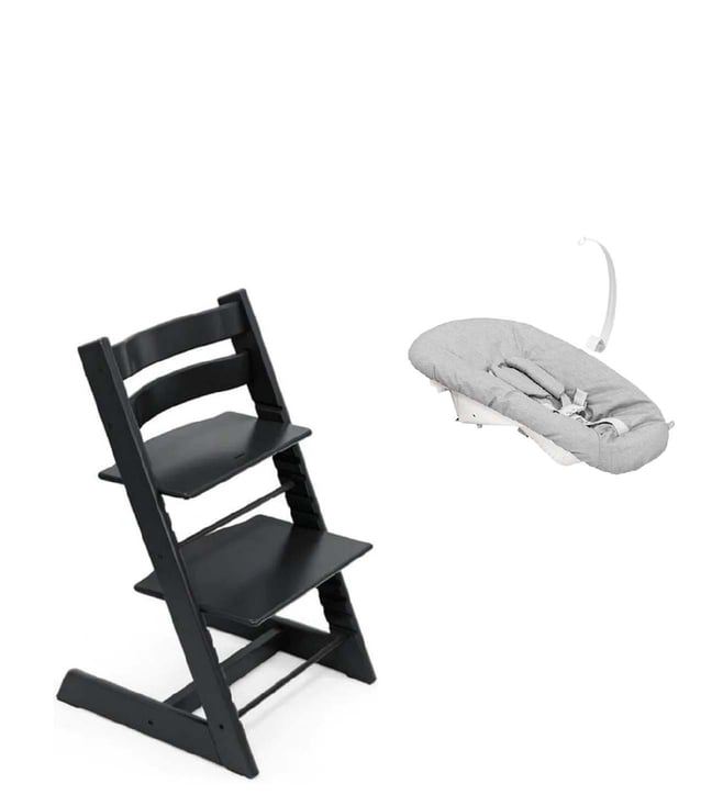 Buy Stokke Tripp Trapp Chair and Newborn Set Bundle - Storm Grey