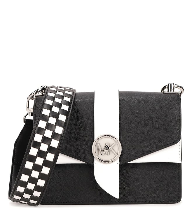 Michael kors black clearance and white checkered purse