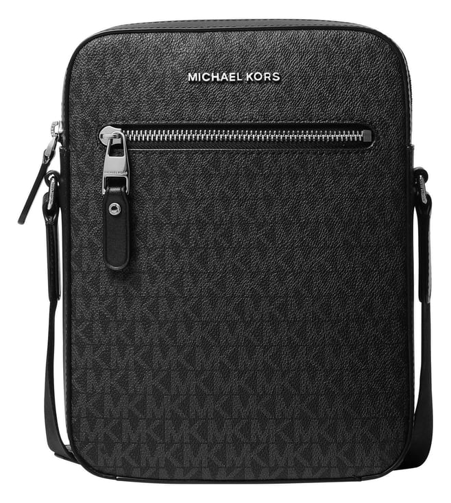 Michael Kors Parker Medium Studded Leather Crossbody Bag Black – voilà.id