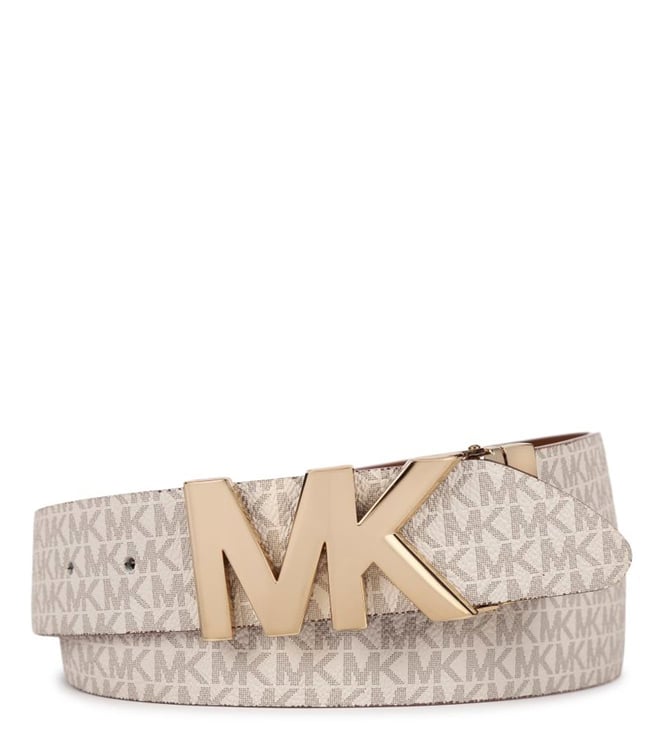 Buy Michael Kors Soft Pink & Gold Leather Logo Reversible Belt for Women  Online @ Tata CLiQ Luxury