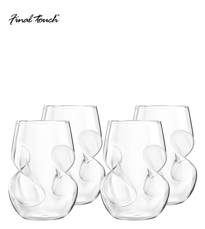 Final Touch Conundrum White Wine Glasses (Set of 4)