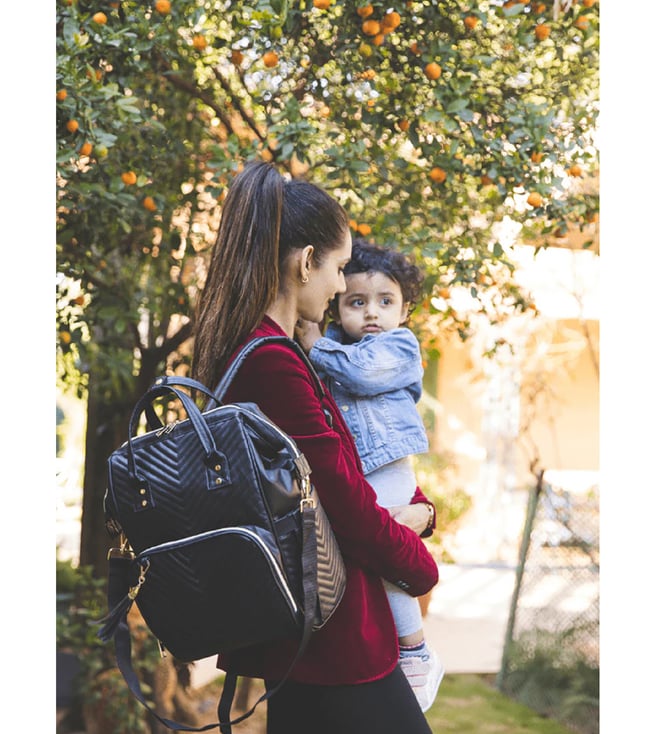 Baby Jalebi Midnight Black Day Tripper Vegan Leather Diaper Changing