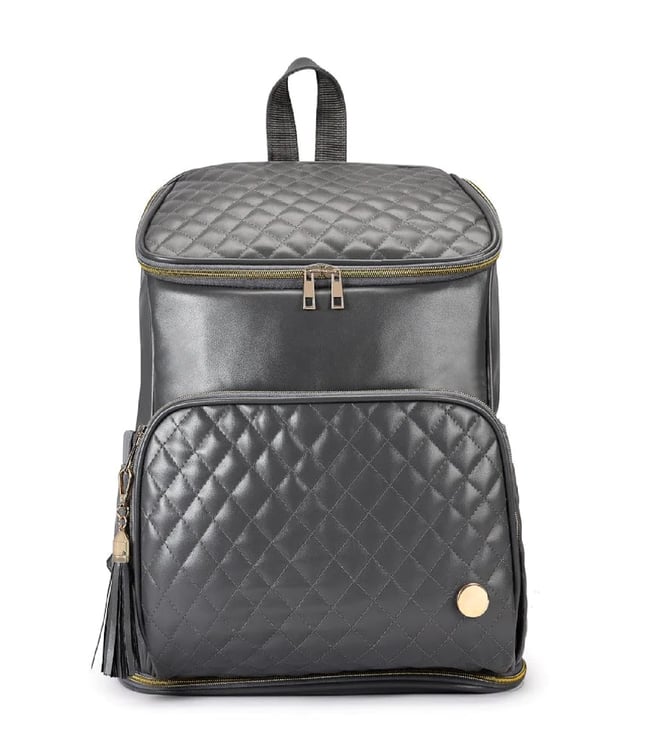 Baby Jalebi Slate Grey Super Trooper Vegan Leather Diaper Changing