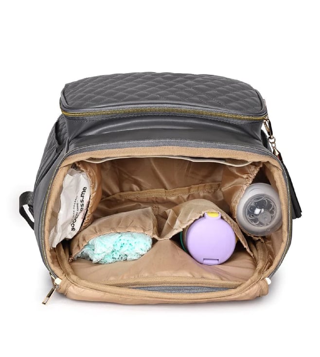 Baby Jalebi Slate Grey Super Trooper Vegan Leather Diaper Changing