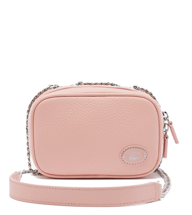 Lacoste Croco Crew Crossbody Bag in Pink