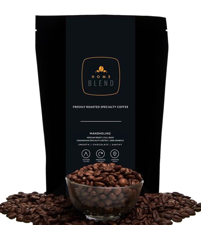 Urban Platter Whole Roasted Coffee Beans Indian Peaberry 250 gm