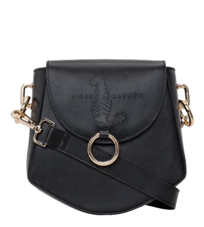 Tiger Marron The Stirrup - Buy Vegan Leather Crossbody Bag Online in India Black