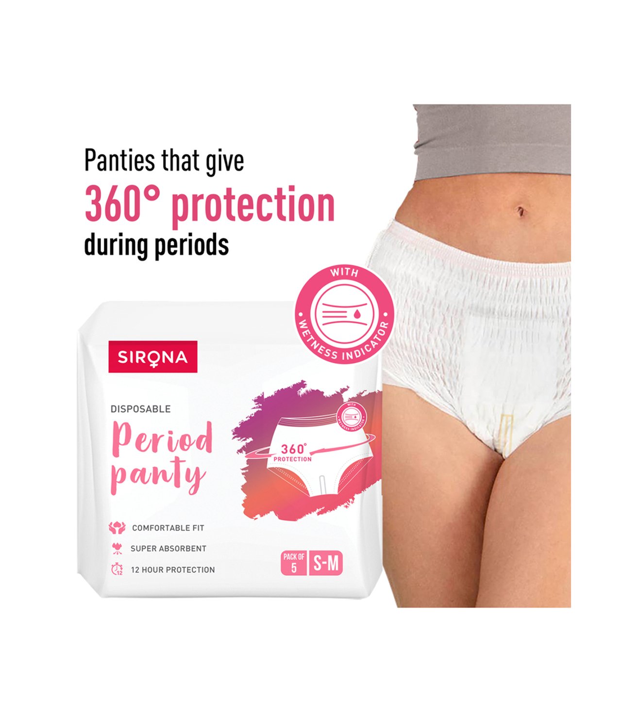 Sirona Disposable period panties - S-M