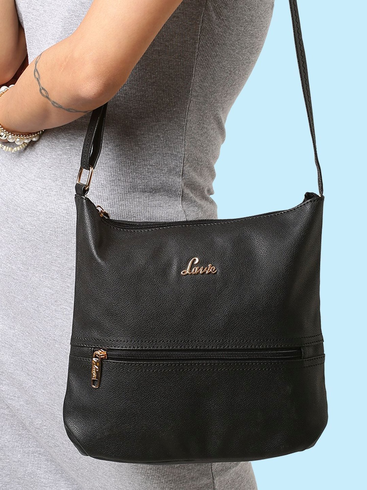 Buy Lavie Moritz Black Solid Sling Handbag For Women At Best Price