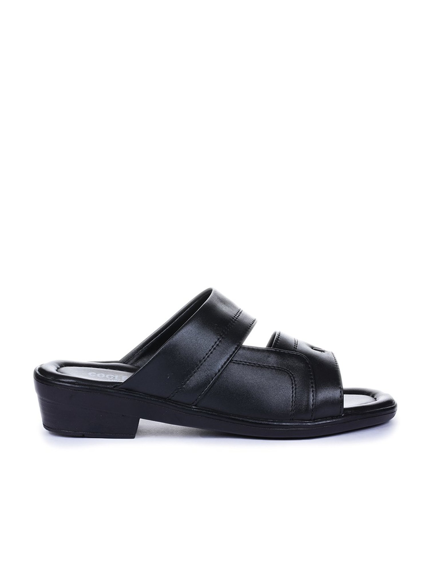 Coolers (from Liberty) Men's Black Leather Sandals and Floaters - 9 UK  (2050-12): Buy Online at Low Prices in India - Amazon.in