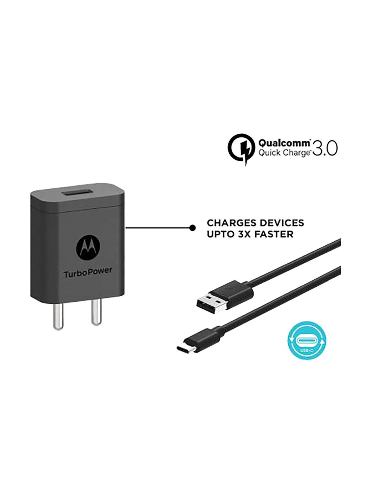 Motorola TurboPower™ 20W Wall Charger with USB-C Data Cable - Motorola