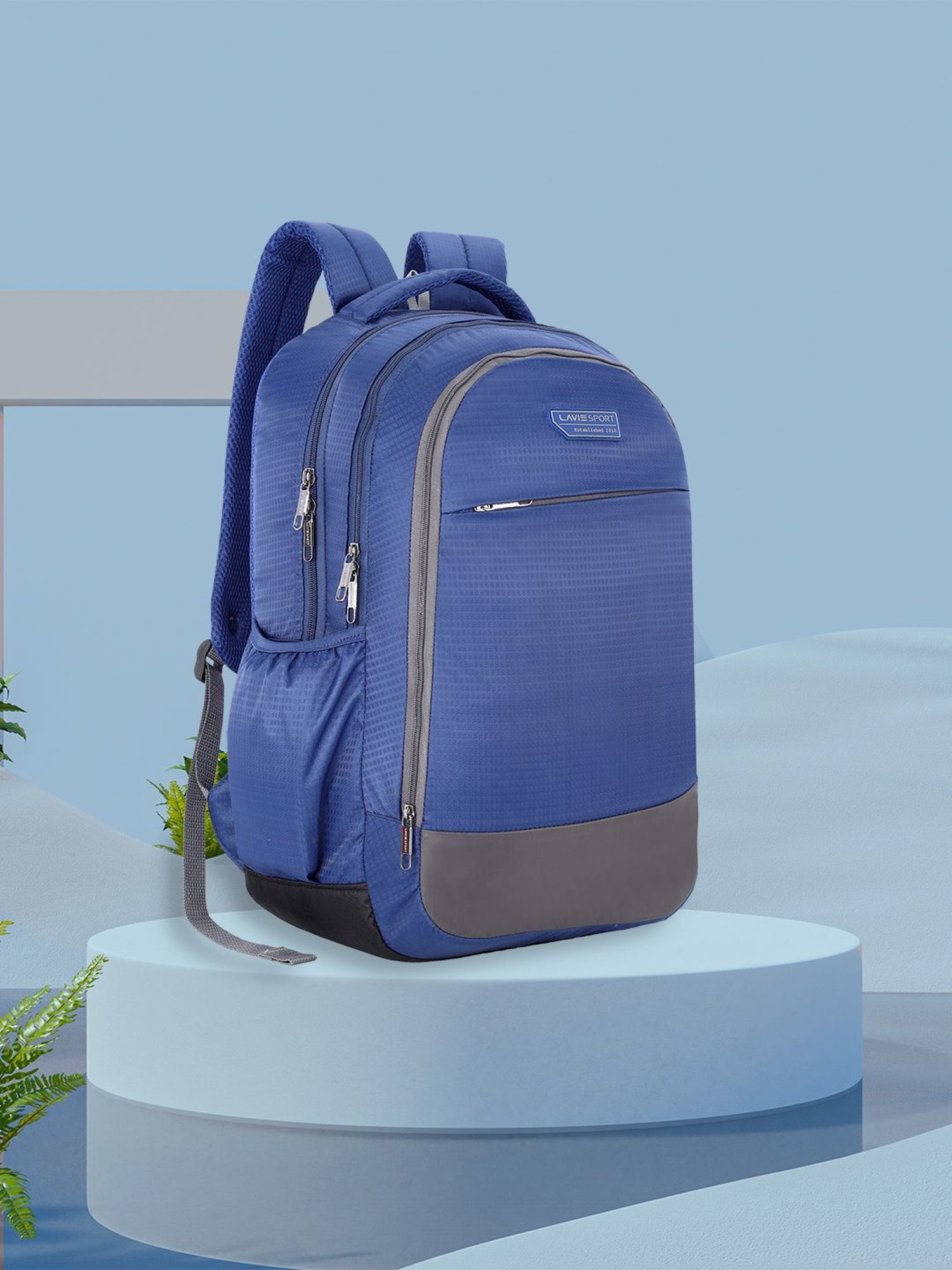 Buy LAVIE SPORT Nebula Blue Medium Laptop Backpack For Women At