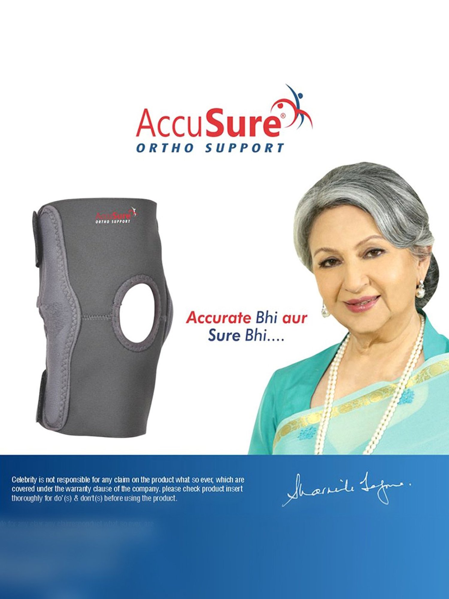 Buy AccuSure K3 Elastic Open Patella Knee Support Size S (Grey) Online At  Best Price @ Tata CLiQ