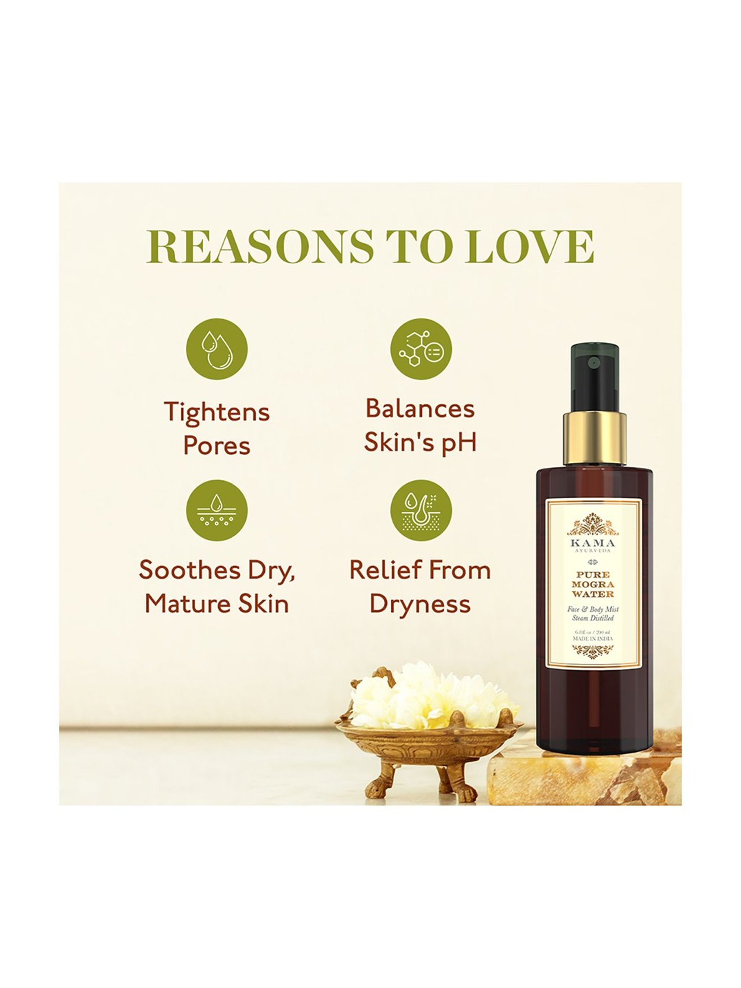 Buy Kama Ayurveda Pure Mogra Water 50 ml Online @ Tata CLiQ