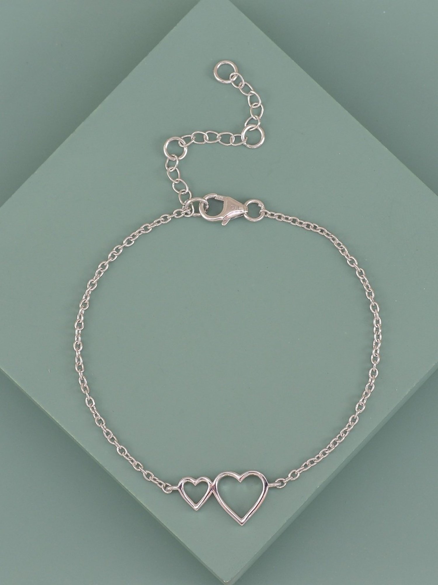 Showroom of 925 sterling silver heart shape bracelet mga - brs0391 |  Jewelxy - 91943