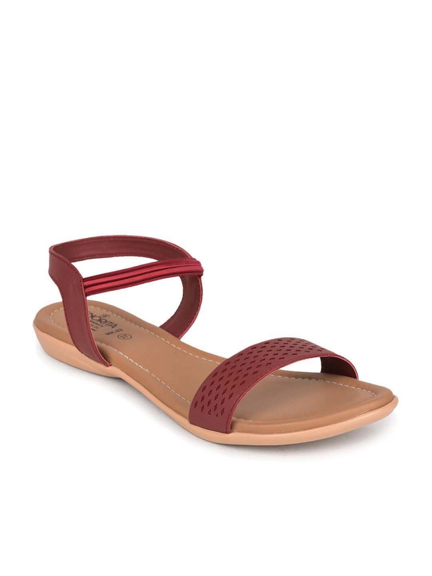 Buy Black Flat Sandals for Women by LIBERTY Online | Ajio.com