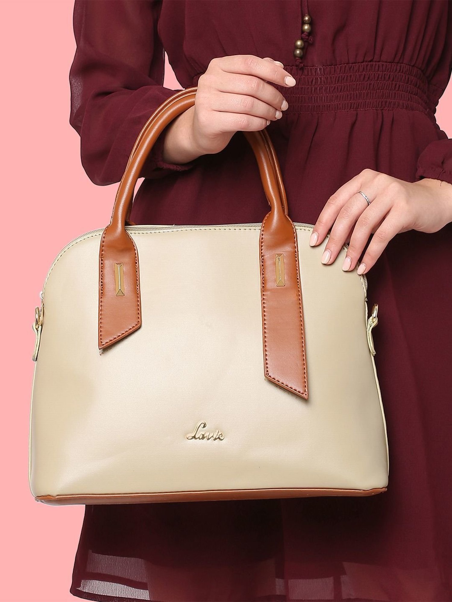 Buy Lavie Stud Keg Pink Rivets Small Sling Handbag Online At Best Price @  Tata CLiQ