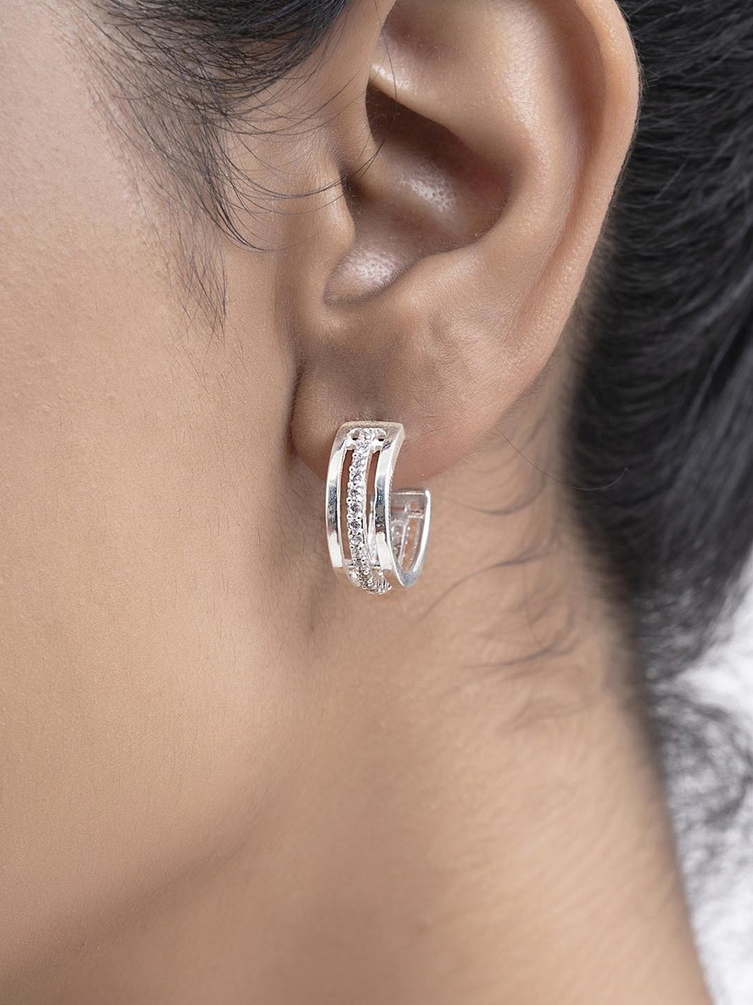 ロンハーマン Mini Macro Hoop Silver Single