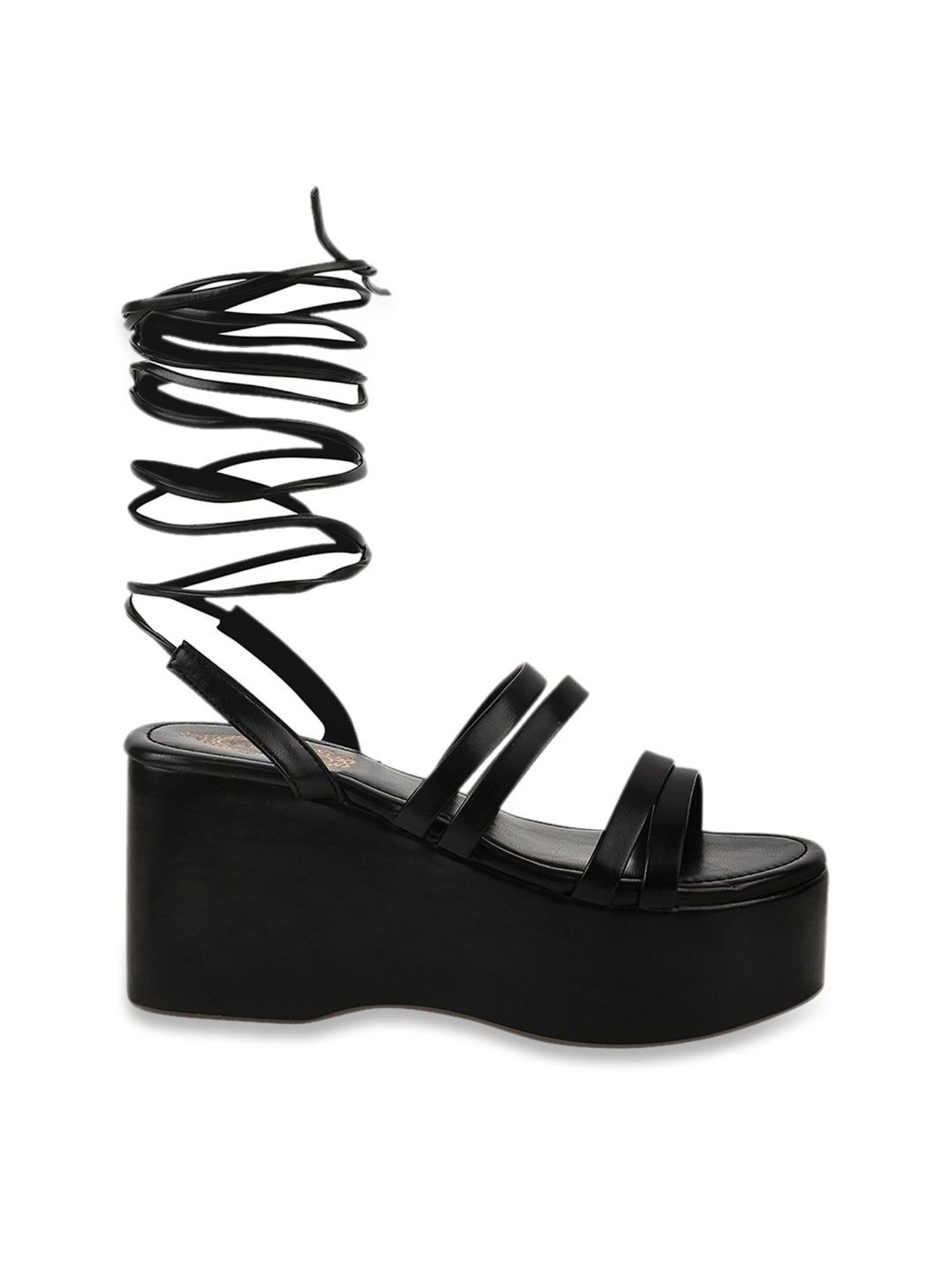 Black platform gladiator sandals hot sale