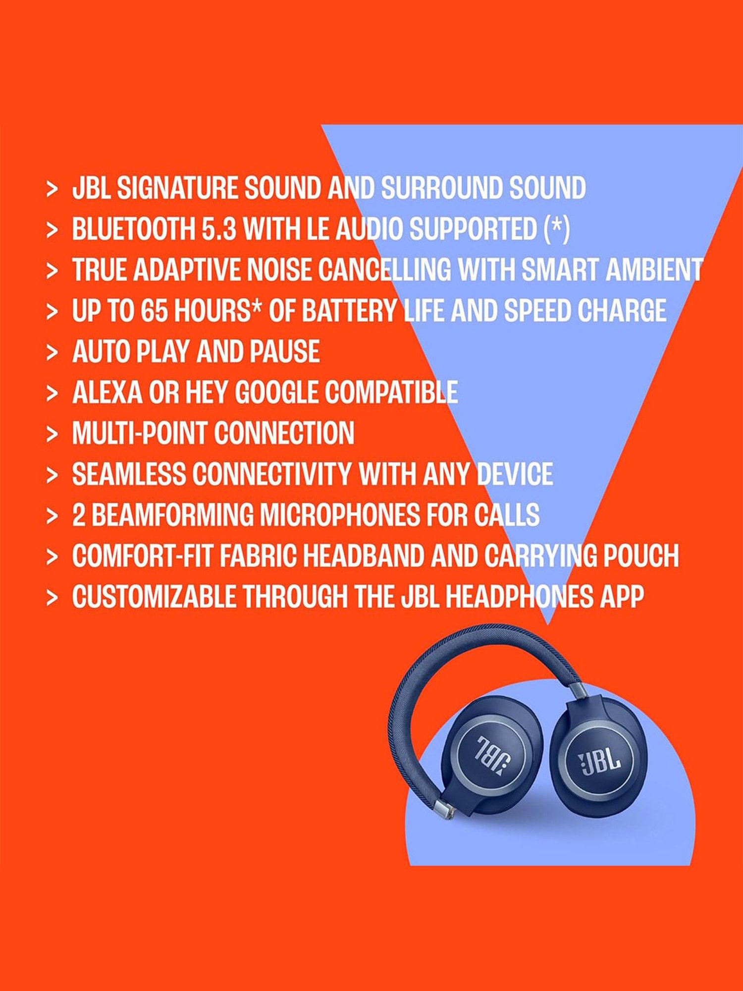 Buy JBL LIVE 770NC Wireless Over Ear Headphone with Mic, Blue Online at  Best Prices in India - JioMart.
