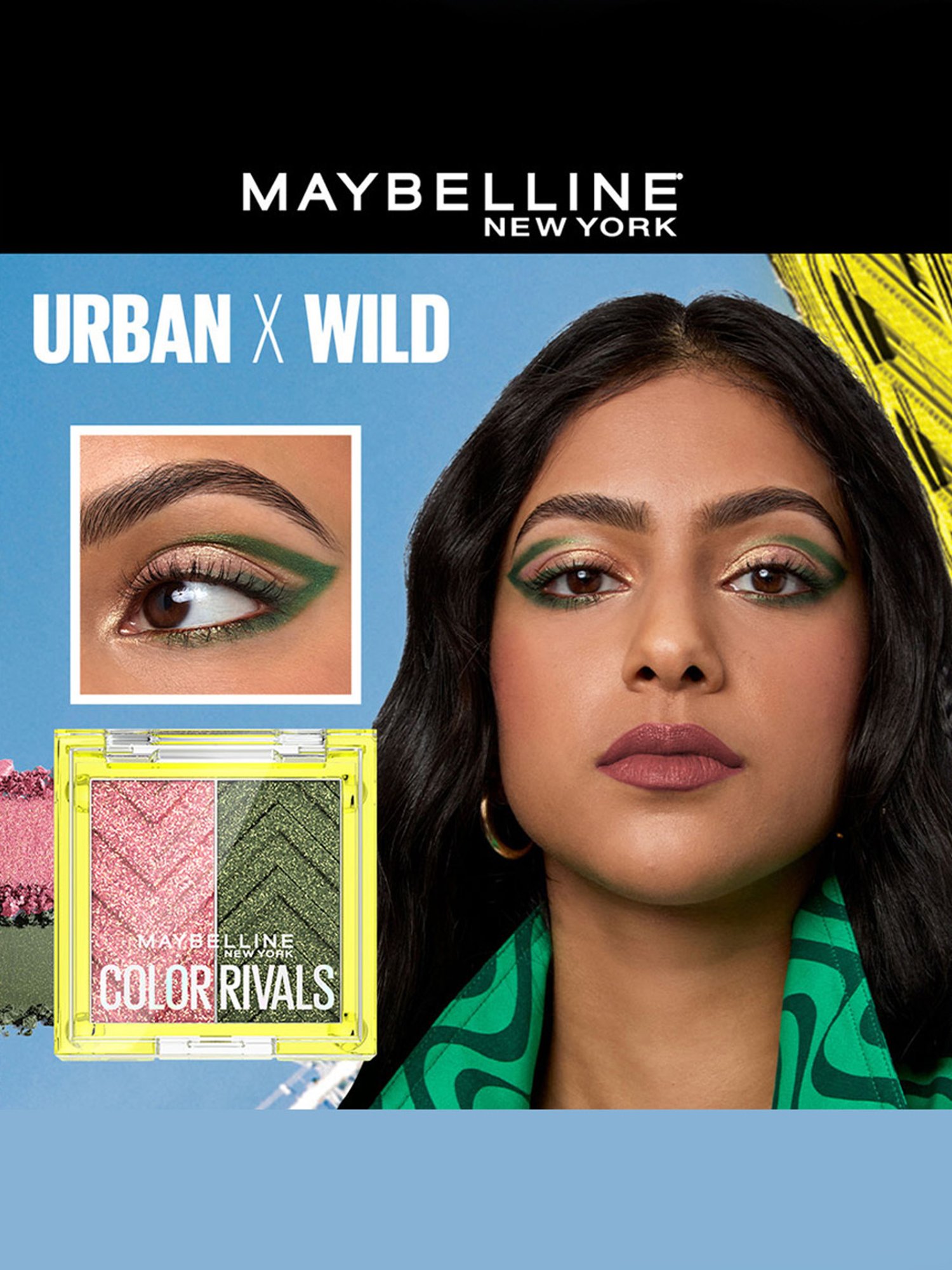 Maybelline New York Color Rivals Duo Eyeshadow Palette Urban x Wild - 3 gm