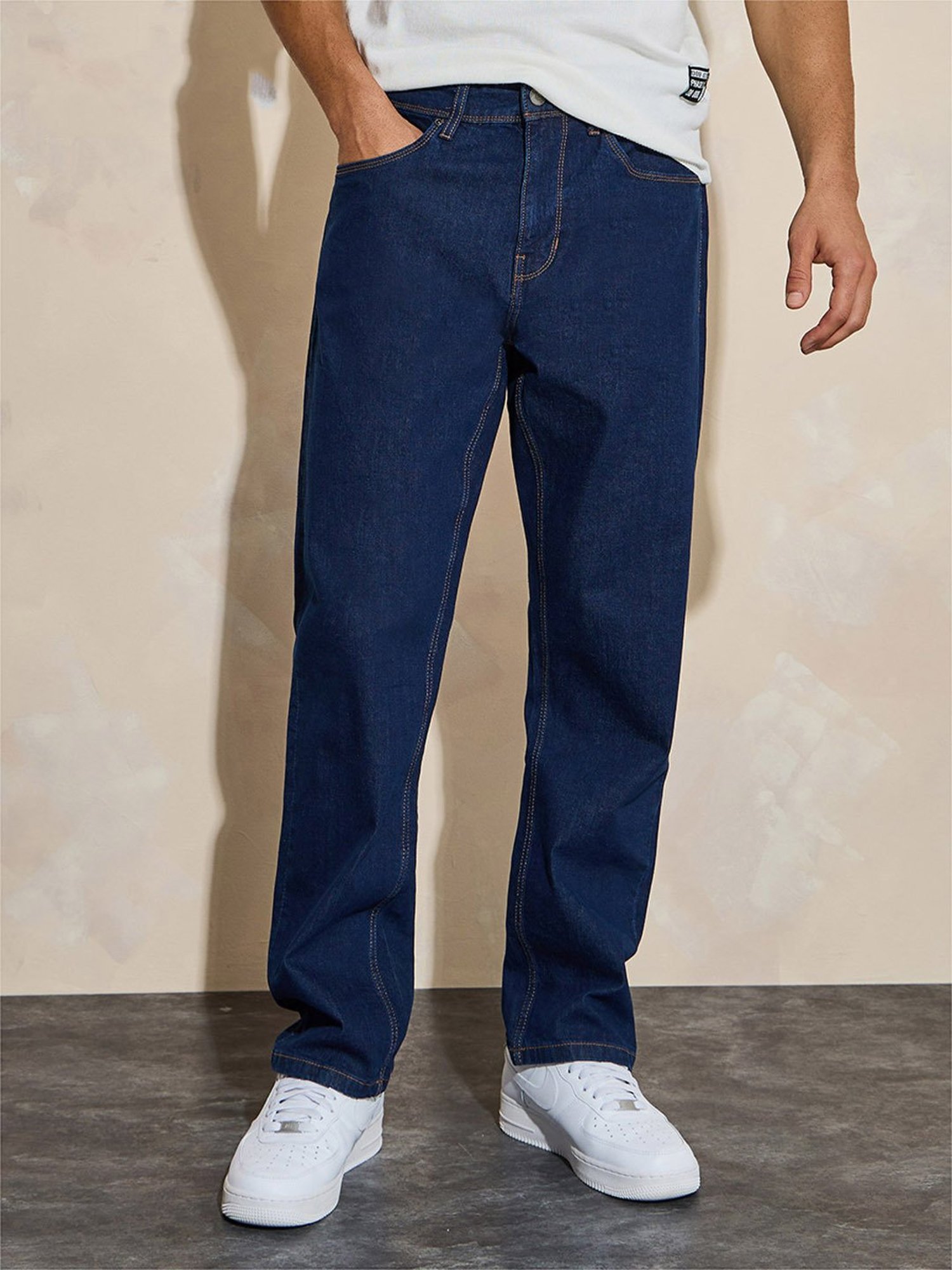 Slim Fit Cargo Jeans with Panel Detail