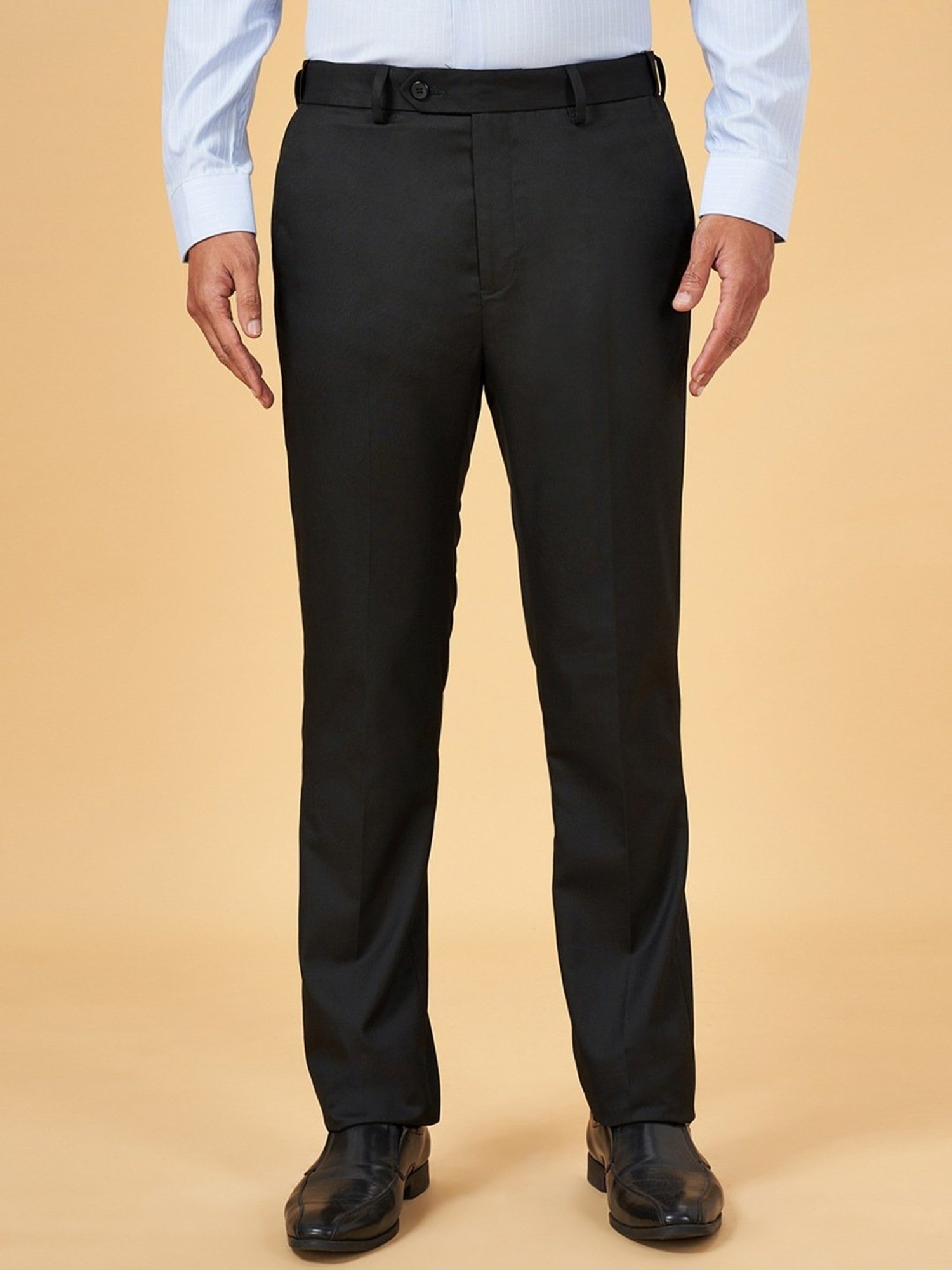 Buy Byford by Pantaloons Black & White Slim Fit Trousers for Mens Online @  Tata CLiQ