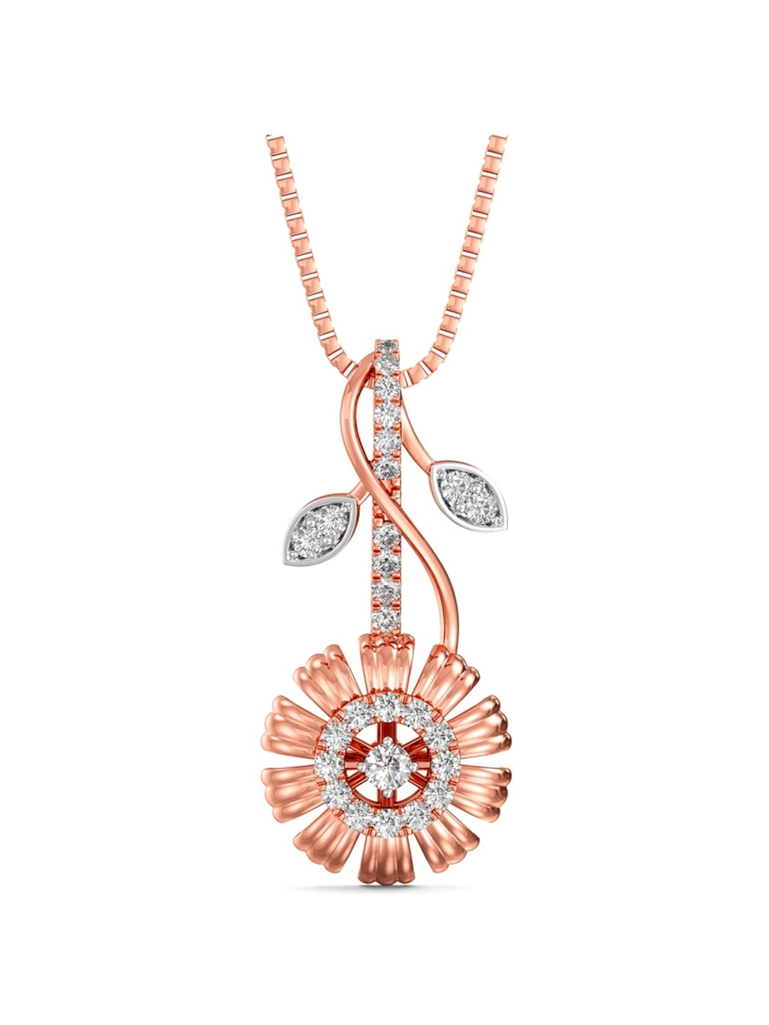 Buy Joyalukkas 18k Gold Synthesis Diamond Pendant Online At Best