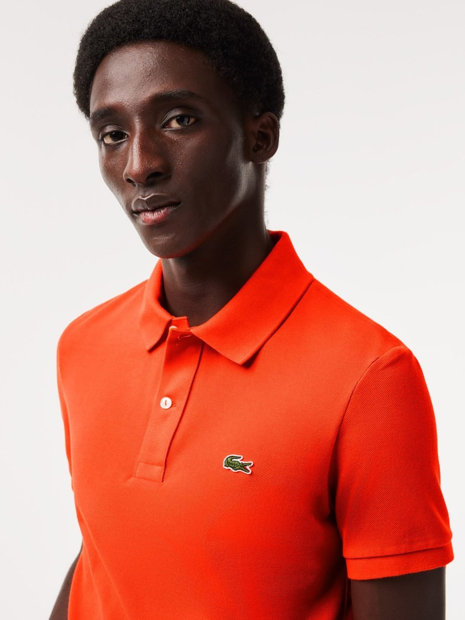 lacoste polo orange