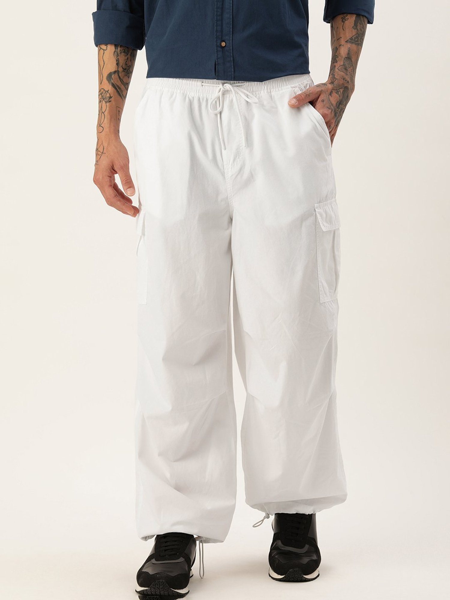 Buy White Trousers & Pants for Women by BENE KLEED Online