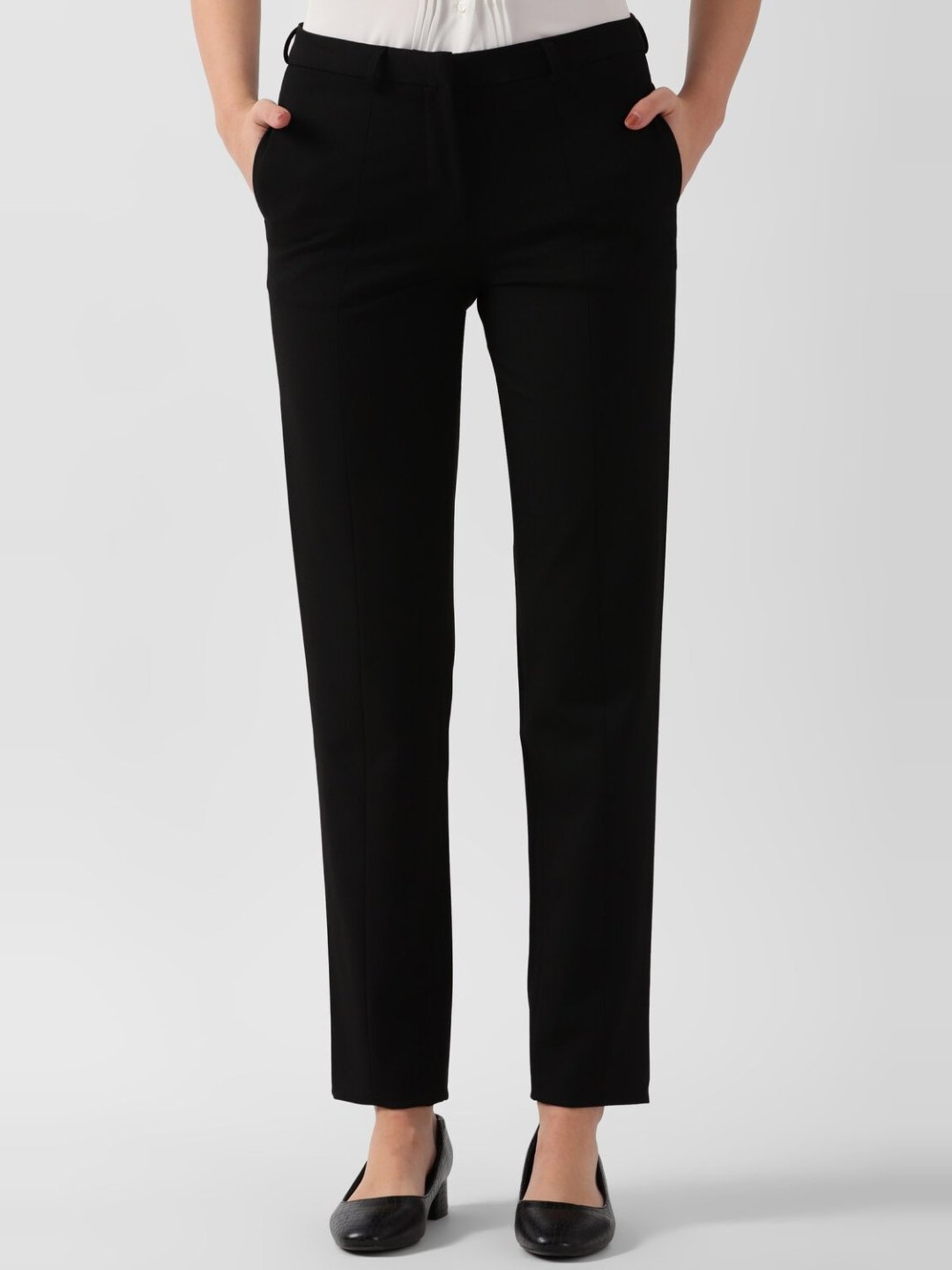 Buy Van Heusen Men Slim Fit Formal Trousers - Trousers for Men 23972938 |  Myntra