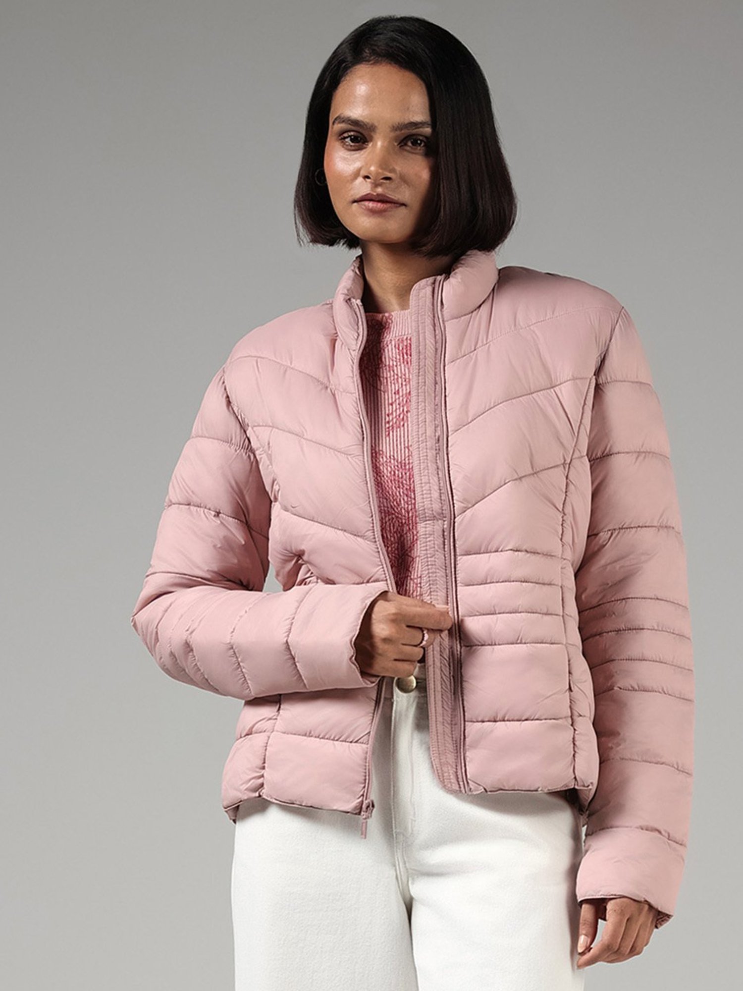 Buy Pantaloons Junior Full Sleeves Solid Quilted Jacket With Detachable  Hood Pink for Girls (8-9Years) Online in India, Shop at FirstCry.com -  15497430