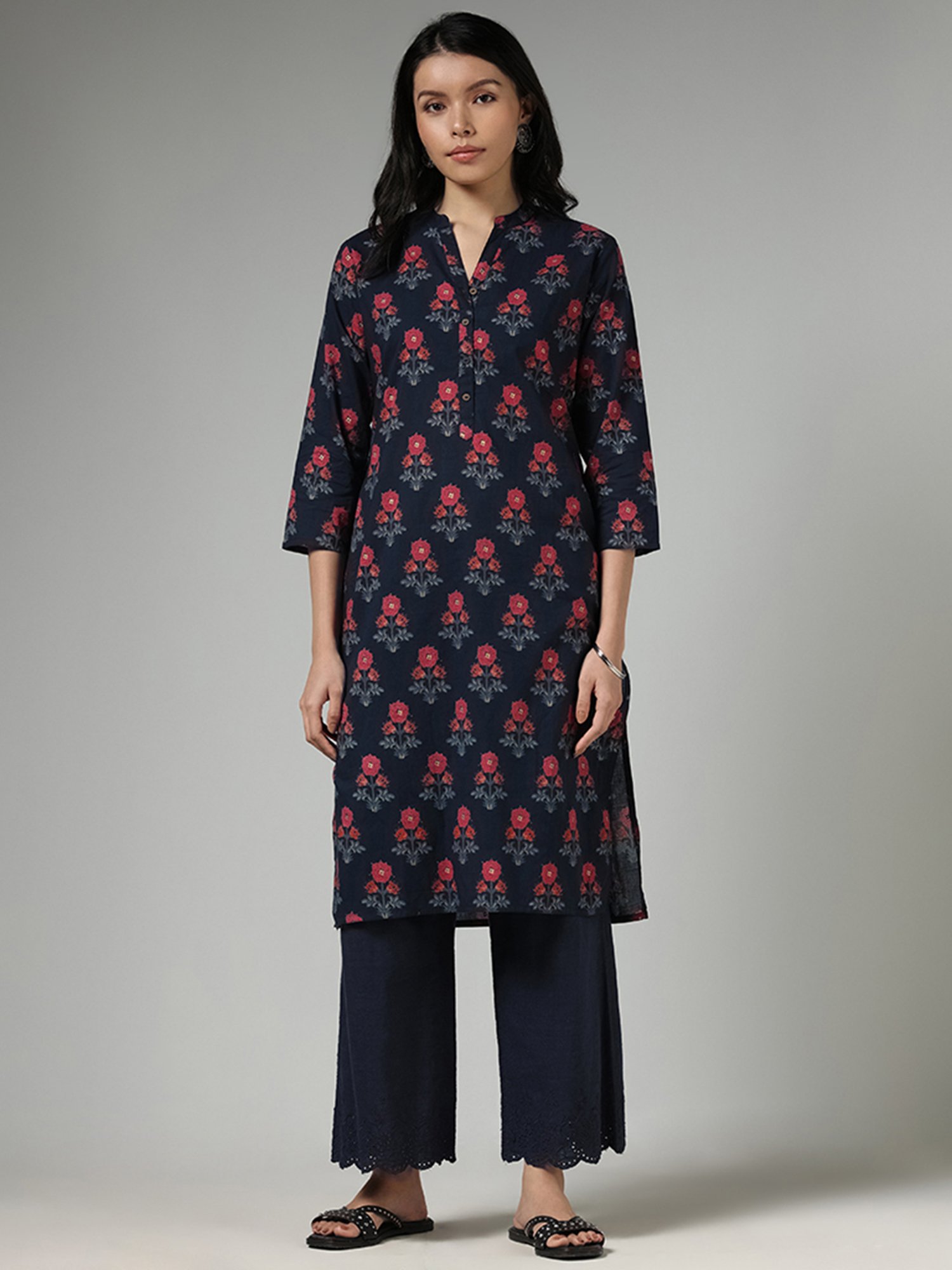 Utsa by Westside Pink Ikat Pattern A-Line Kurta Price in India, Full  Specifications & Offers | DTashion.com
